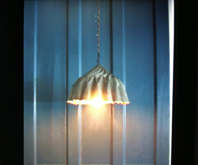 Dramatic Industrial Pendant Light Fixture In Good Condition In New York, NY